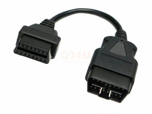 OBD2 16 pin verlengkabel. Male - Female, 20 cm - voor auto's en vrachtwagens