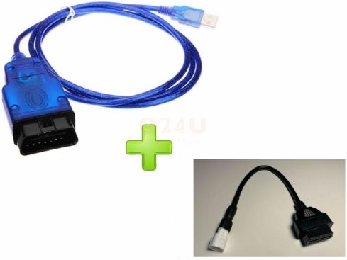 ECU flasher KIT – met 3 pins verloop adapter voor Yamaha motoren