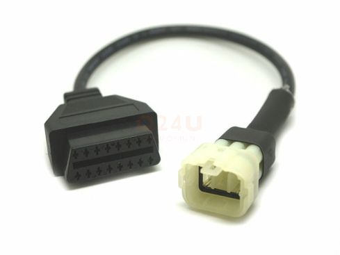 Verloopkabel OBD2 16 pin naar 6 pin voor Kawasaki