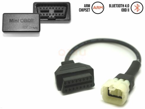 Diagnose set voor Kawasaki motoren (6 pin), draadloos voor Android en IOS