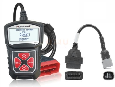 Diagnose handscanner voor Suzukimotoren met 6 pins aansluiting