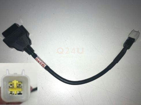 Verloopkabel OBD2 16 pin naar 4 pin (geel) voor Kawasaki