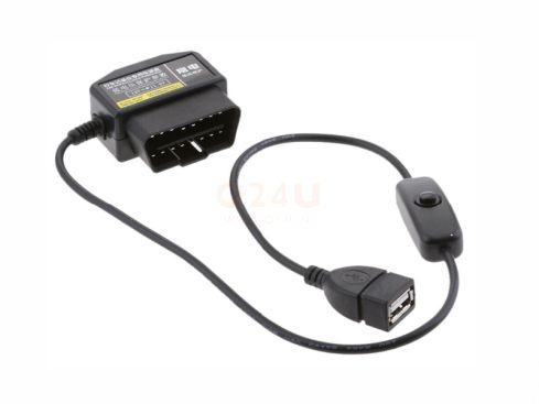 OBD2 16 pin (12v) - USB voeding, DC5V/2A