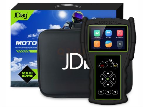 Jdiag M100 pro motorbike – scooter diagnose scanner met diverse verloopkabels