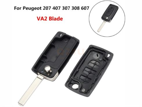 Peugeot 207 307 407 607 308 klapsleutel - sleutelbaard recht - VA2