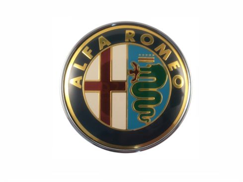Alfa Romeo logo goud model, 74 mm - 2 stuks