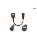 Verloopkabel OBD - OBD2 16 pin (rond) naar 16 pin voor Daf en Scania