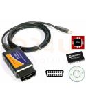 ELM327 OBD2 scanner, USB, met pic18f2480 en FTDI CHIP, zonder switch