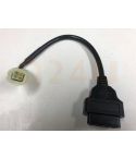 Verloopkabel OBD2 16 pin naar 4 pin voor Kawasaki