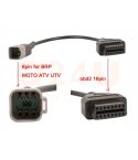 Bombardier BRP 6 PIN Motor ATV UTV diagnose adapter, OBD2 16 naar 6 pins
