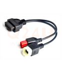 OBD2 16-Pins naar Kawasaki 6-Pins & EURO 5 Verloopkabel - Diagnose Adapter