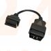 OBD2 16 pin verlengkabel. Male - Female, 20 cm - voor auto's en vrachtwagens