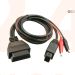Verloopkabel OBD - OBD2 2 pins met 2 clips naar 16 pin voor Peugeot