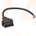 OBD2 kabel open, female connector. 16 aders