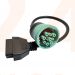 Truck J1939 9-Pins (Groen) naar OBD2 16-Pins Verloopkabel – Diagnose Adapter – 30 cm