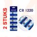 Knoopcelbatterij CR1220, 2 stuks voor auto afstandsbediening