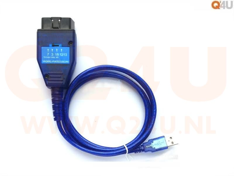 OBD2 KKL ECU kabel. Alfa, Fiat, Lancia. Met schakelaar.