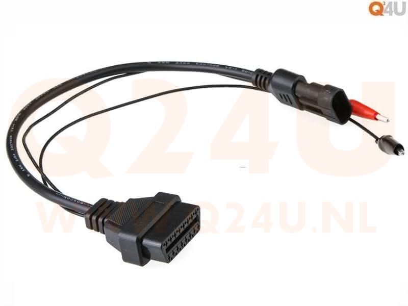 Verloopkabel OBD - OBD2 3 pin naar 16 pin voor Alfa Romeo, Ducati, Fiat, Lancia