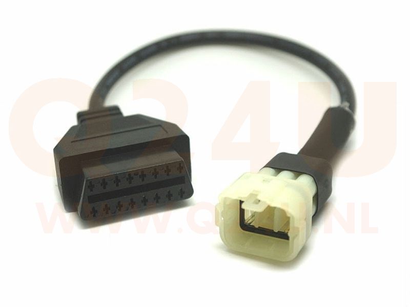Verloopkabel OBD2 16 pin naar 6 pin voor Kawasaki
