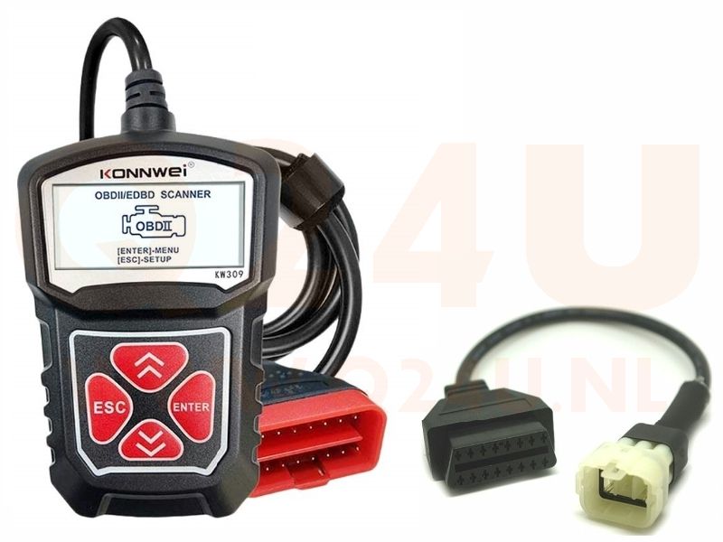 Diagnose handscanner voor Kawasaki motoren met 6 pin aansluiting