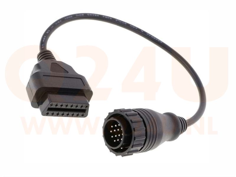 Verloopkabel OBD2 14 pin naar 16 pin voor busjes en vrachtwagens