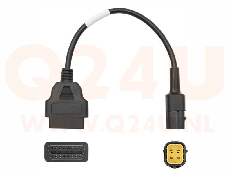 Kubota 4-Pins naar OBD2 16-Pins Verloopkabel – Diagnose Adapter