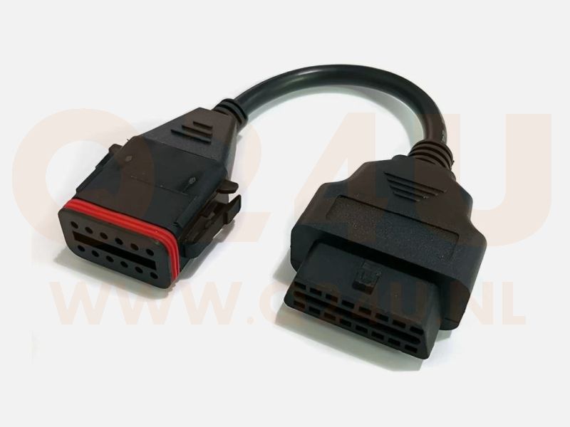 Komatsu 12-Pins naar OBD2 16-Pins Verloopkabel – Diagnose Adapter voor Bouwmachines